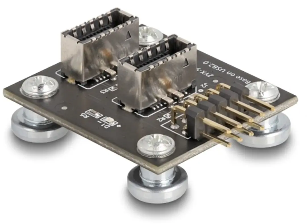 Delock USB 2.0 Adapter Pin Header naar 2x USB Type-E Key A