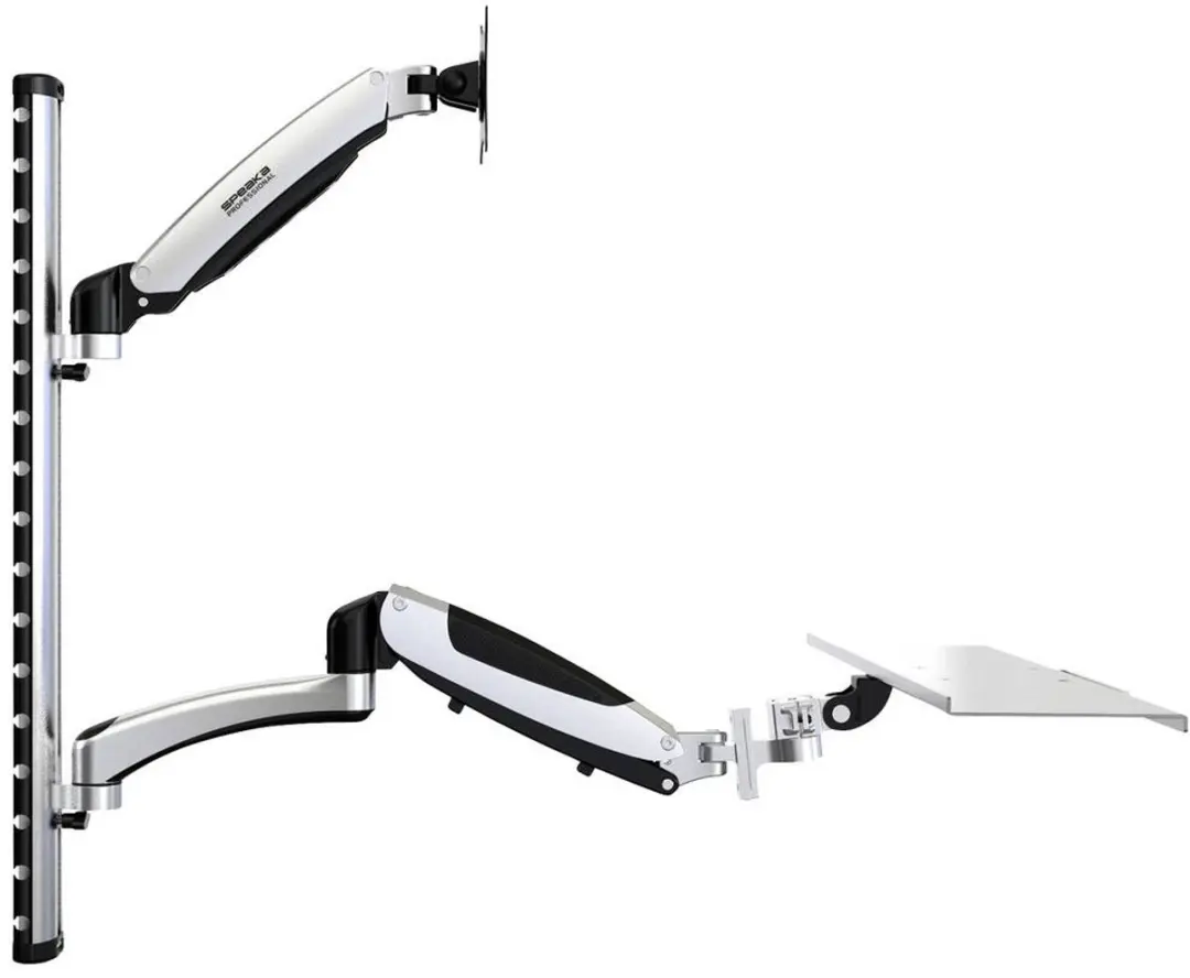 SpeaKa Professional SP-MM-730 Wandbeugel Monitor - 17-27" - Zwart/zilver