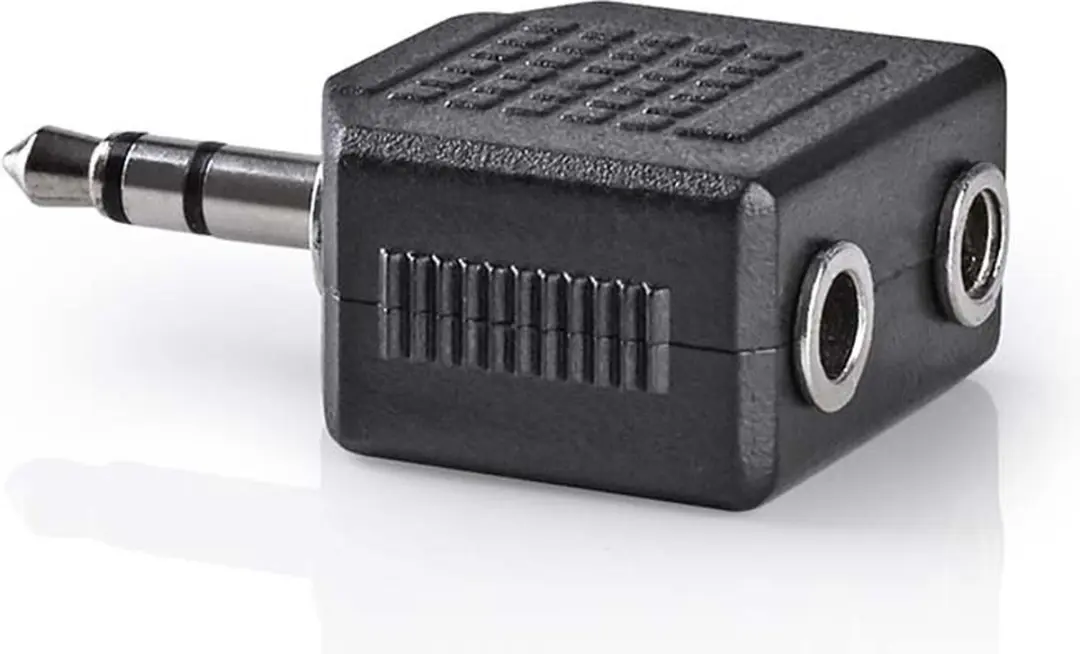 Nedis CAGB22945BK Stereo-Audioadapter 3,5mm - 2x Vrouwelijk - Zwart