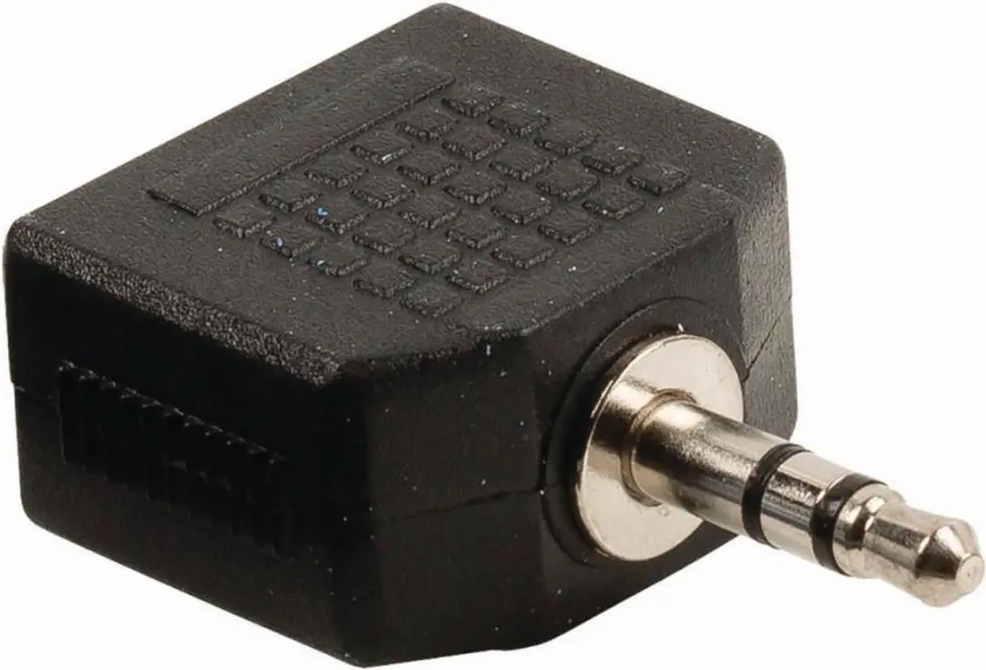 Nedis CAGB22945BK Stereo-Audioadapter 3,5mm - 2x Vrouwelijk - Zwart