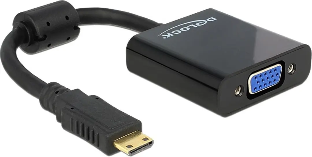 Delock Mini HDMI naar VGA Adapter 0,15m
