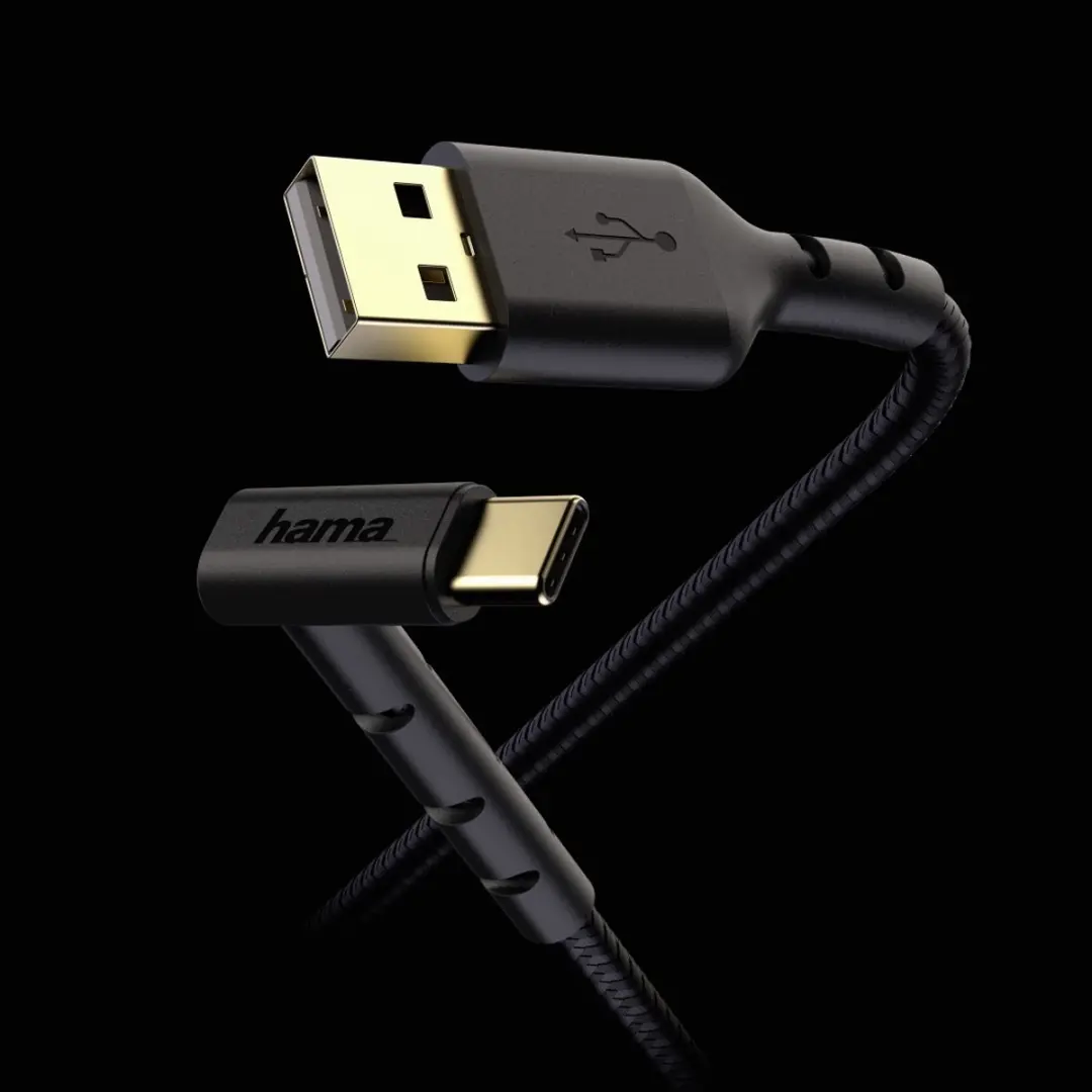 Hama USB-A naar USB-C Oplaadkabel 1,5m - Zwart