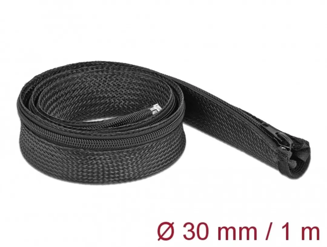 Delock Polyester Kabelsleeve 30mm - Hittebestendig - 1m