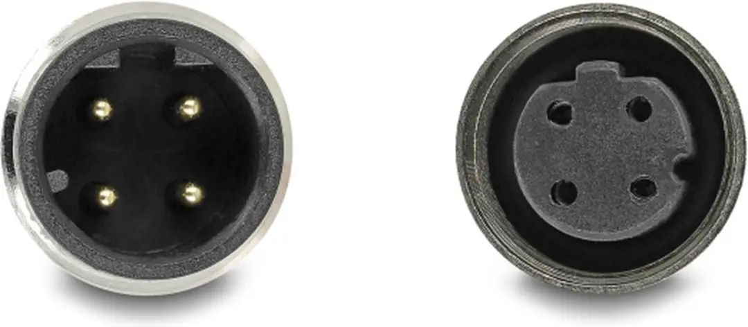 Delock M12 4-pins D-gecodeerde Netwerkverlengkabel CAT5e 5m - Zwart