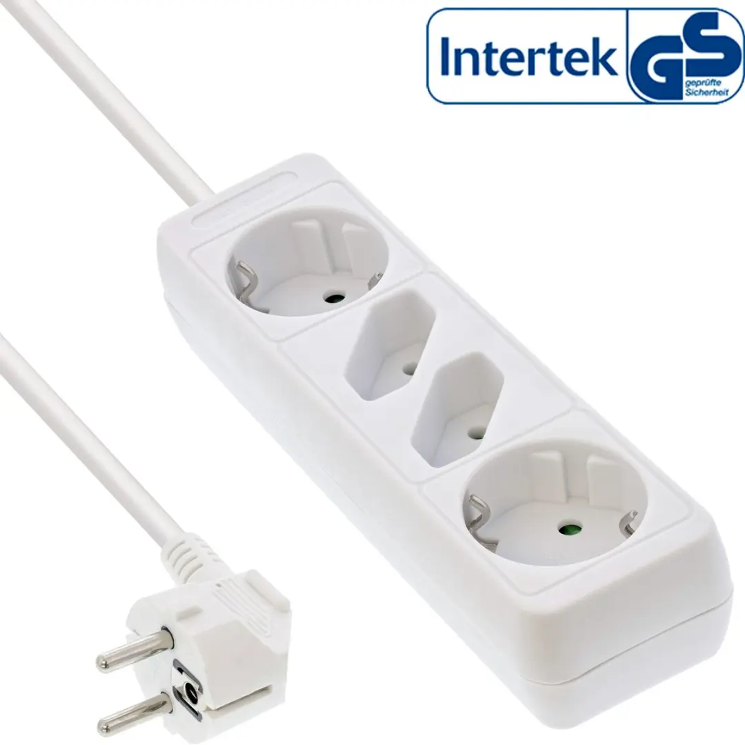 Stekkerdoos met 4 contacten (2+2) / wit