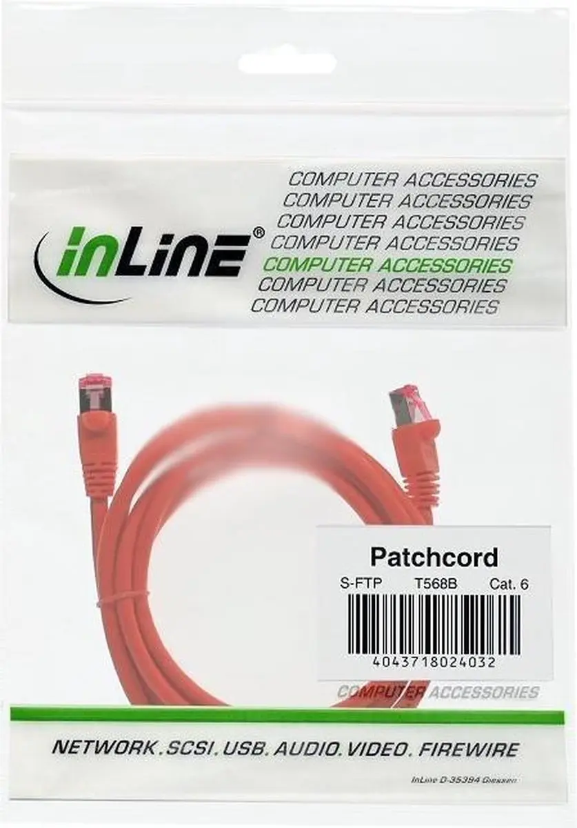 InLine Patchkabel S/FTP Cat.6 2m - Oranje