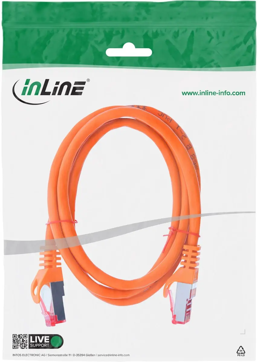InLine Patchkabel S/FTP Cat.6 2m - Oranje