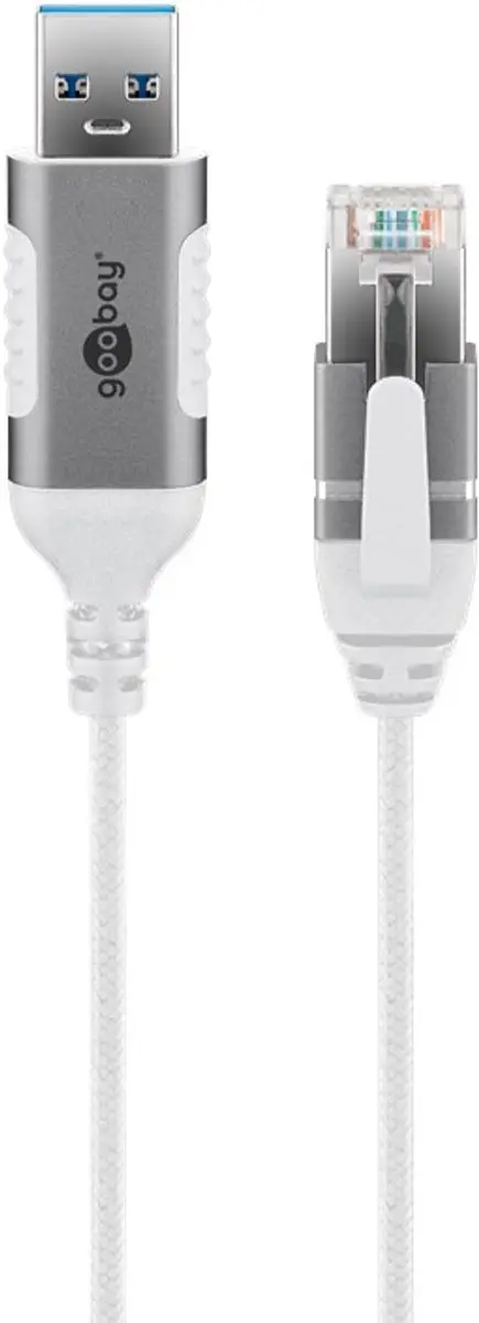 Goobay USB3.0 naar RJ45 LAN Kabel CAT6 - 15m - Wit