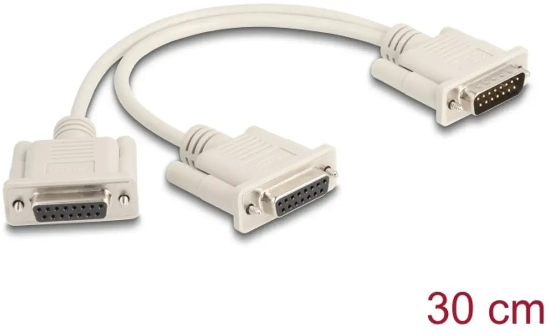 Delock Y-Cable D-Sub 15M naar 2x D-Sub 15V