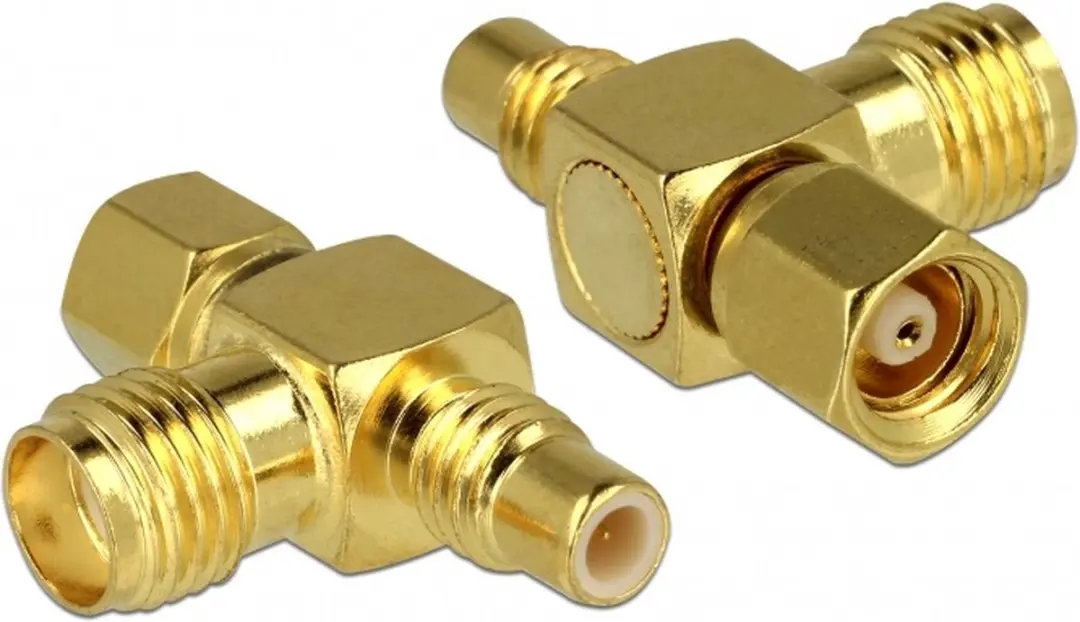 Delock SMC-SMA T-adapter 50 Ohm