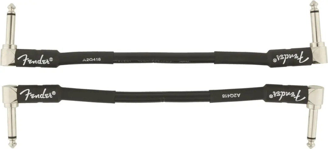 Fender Professional Patch Cable GIT0048422-000 - 15cm - Zwart