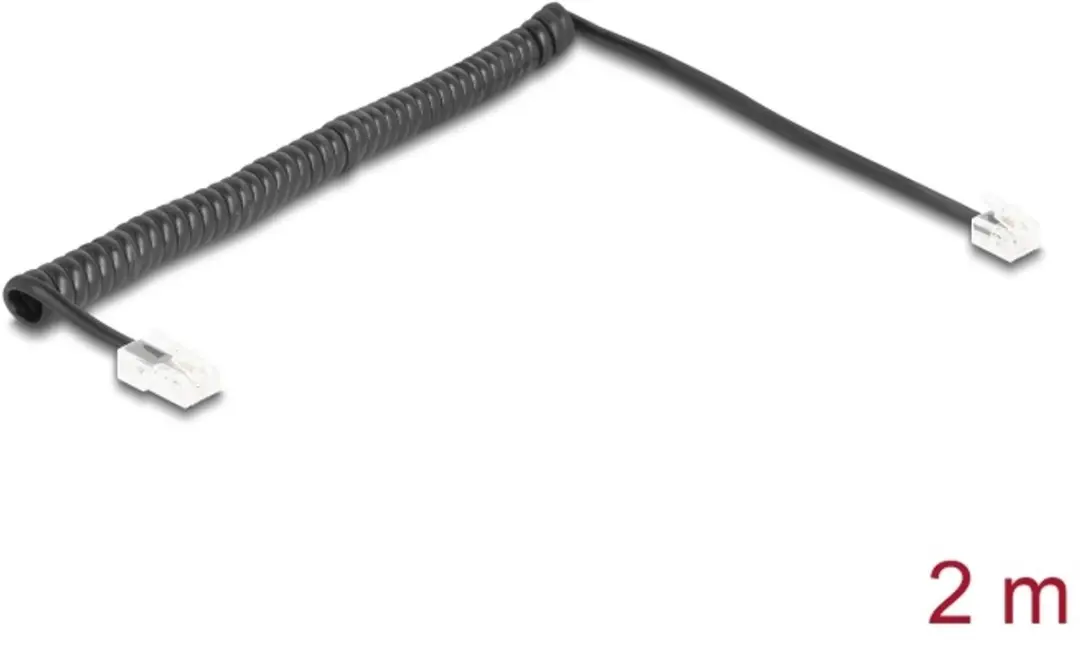 Delock Telefoonkabel Coiled RJ11-RJ45