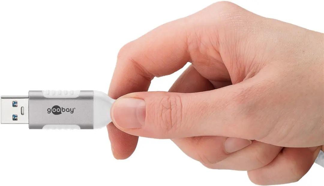 Goobay USB-A naar RJ45 Gigabit Ethernet Kabel 1m - Wit