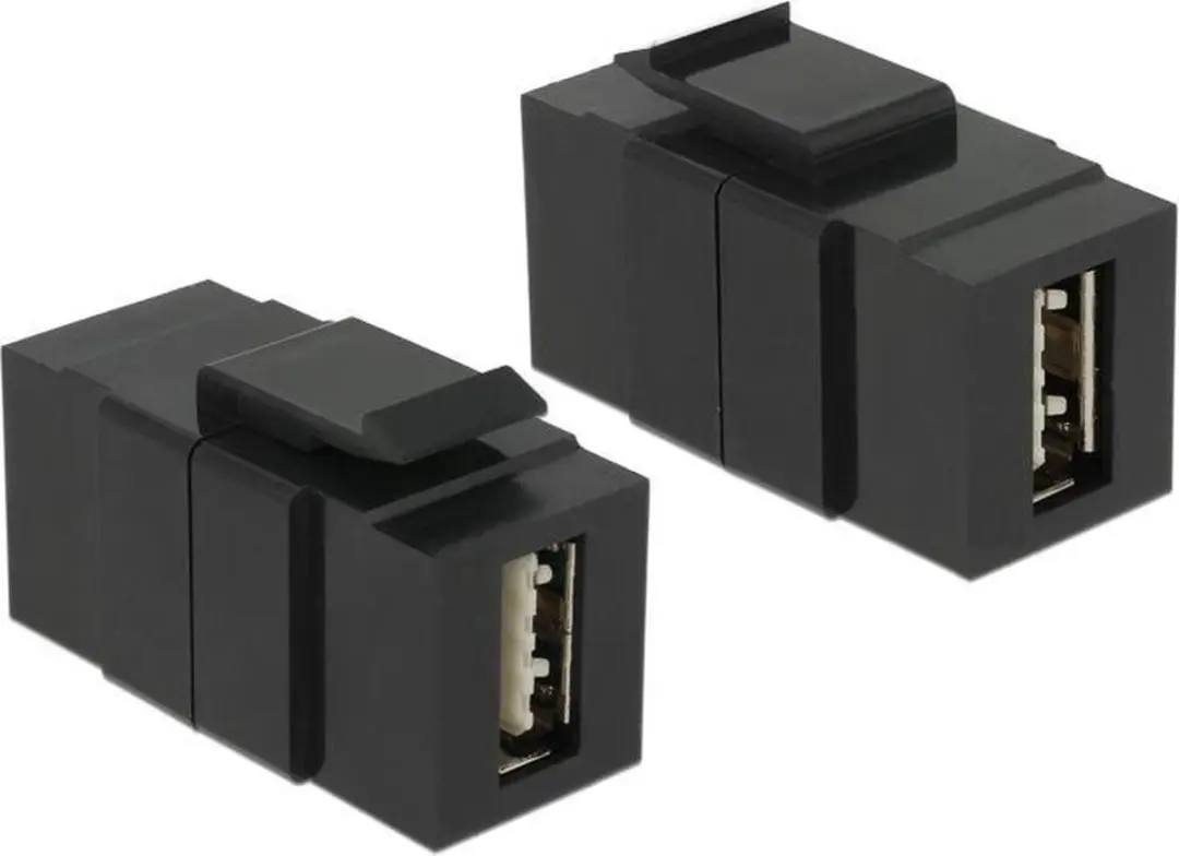 Delock Keystone USB2.0 Easy-USB-A Module - Zwart