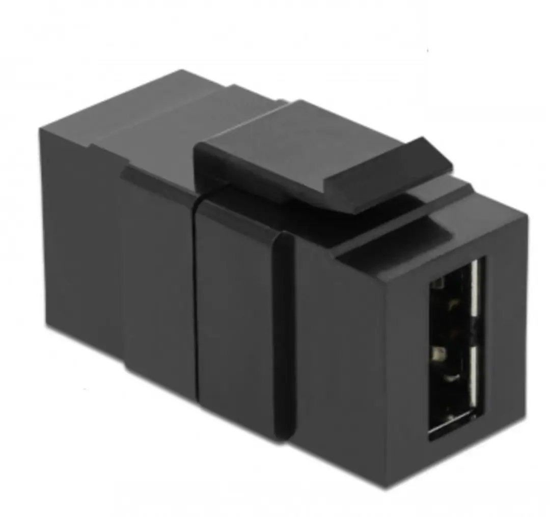 Delock Keystone USB2.0 Easy-USB-A Module - Zwart