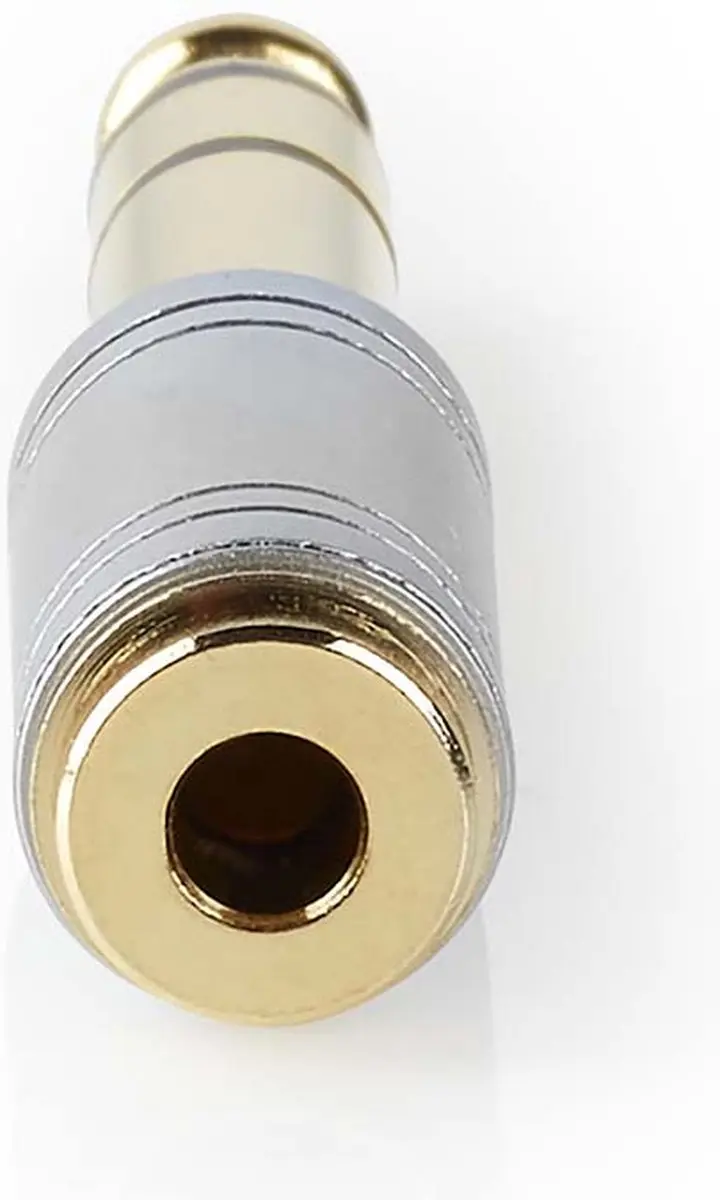 Nedis Stereo-Audioadapter 6,35mm naar 3,5mm - Verguld - Metaal - Zilver