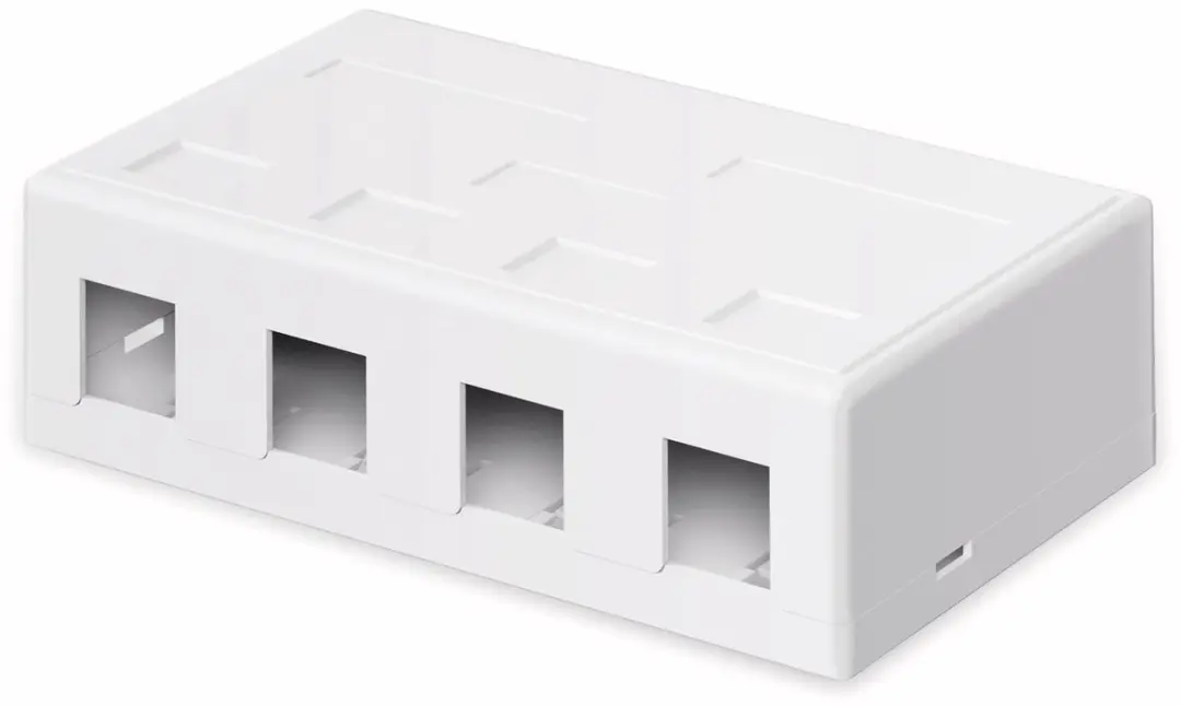 Goobay Uitvoerdoos voor 4 Keystone Modules - Wit