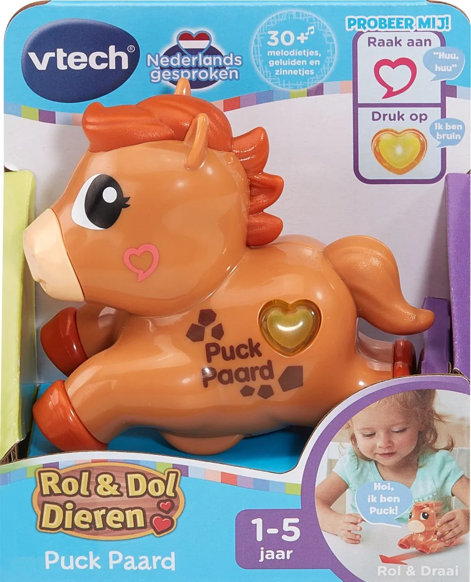 VTech Rol & Dol Dieren Puck Paard - Multicolor