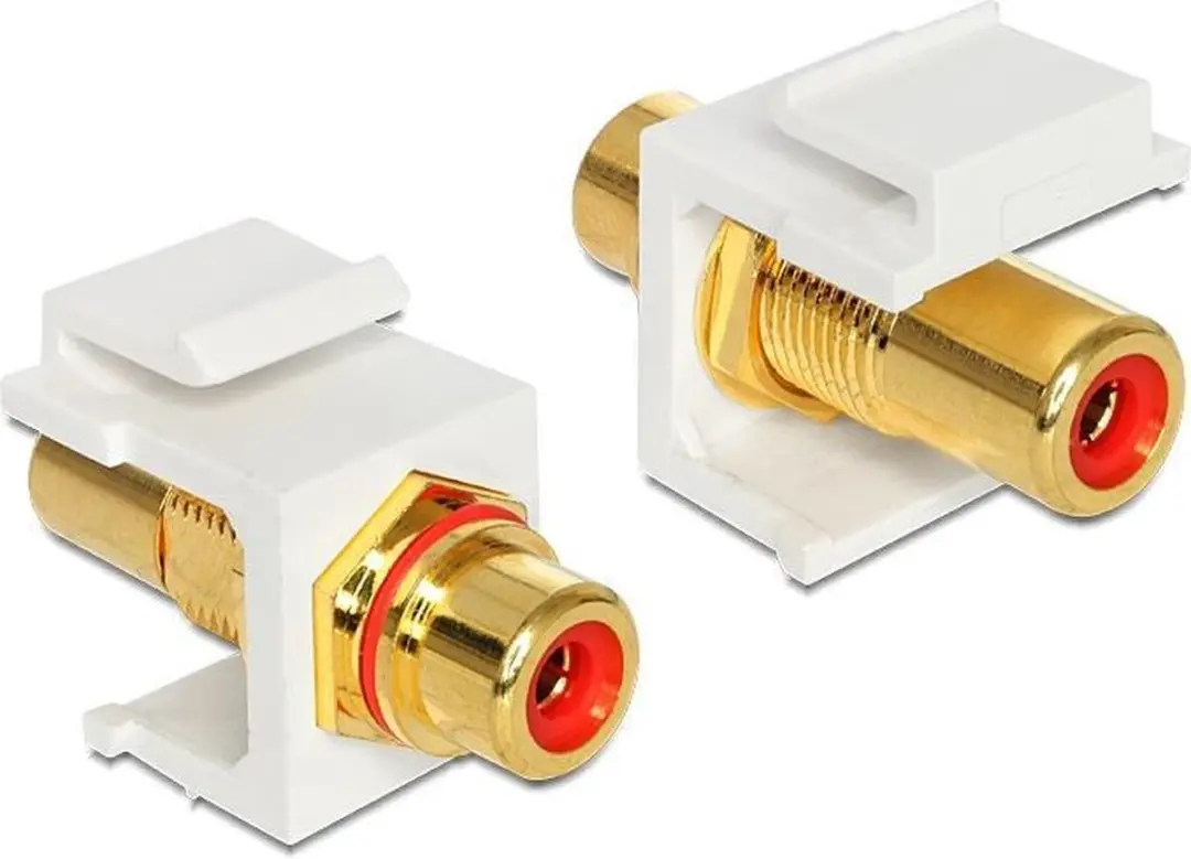 Goobay Tulp RCA Audio Rechts Verguld Wit