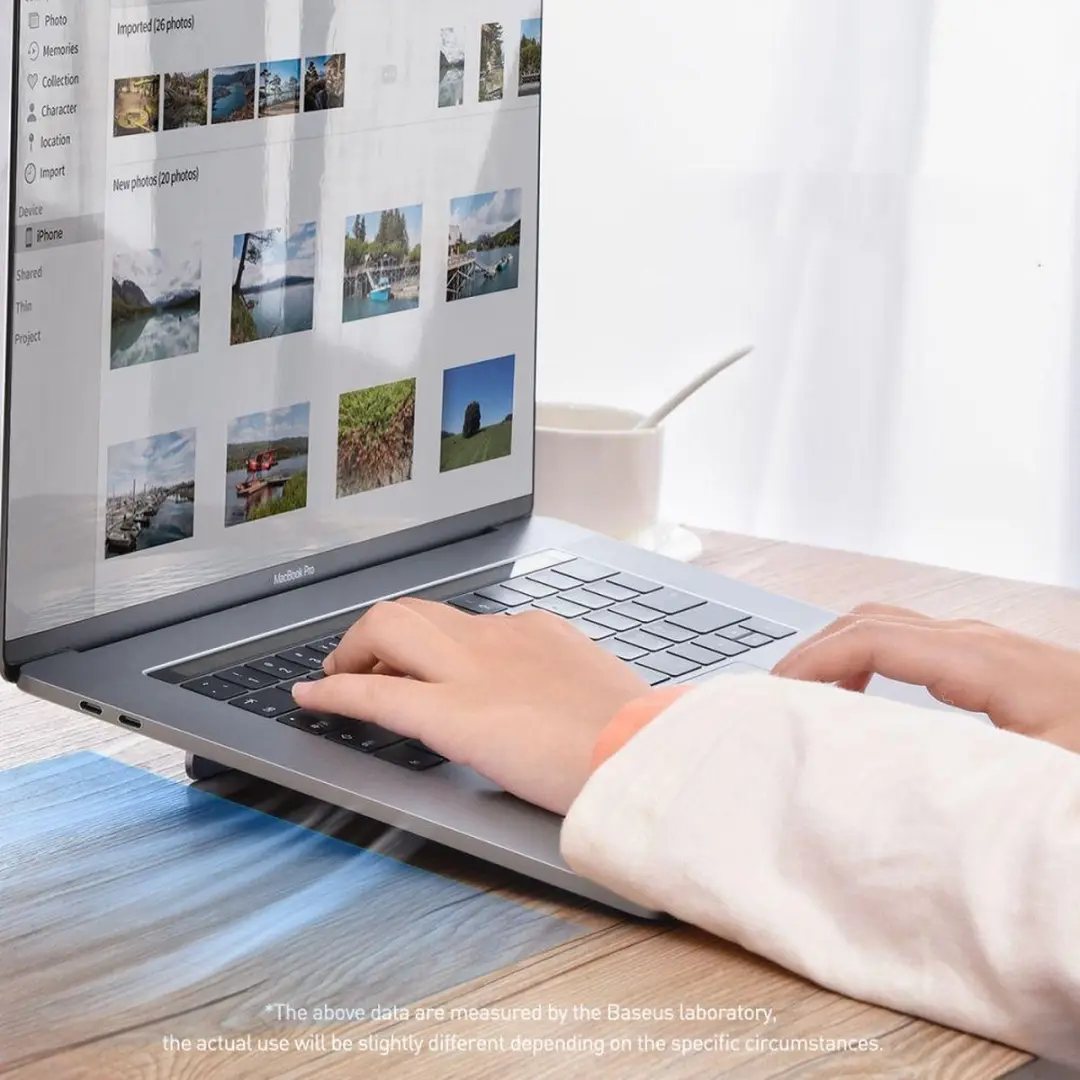 Baseus SUZC-0G Laptopstandaard 16 Inch - Grijs