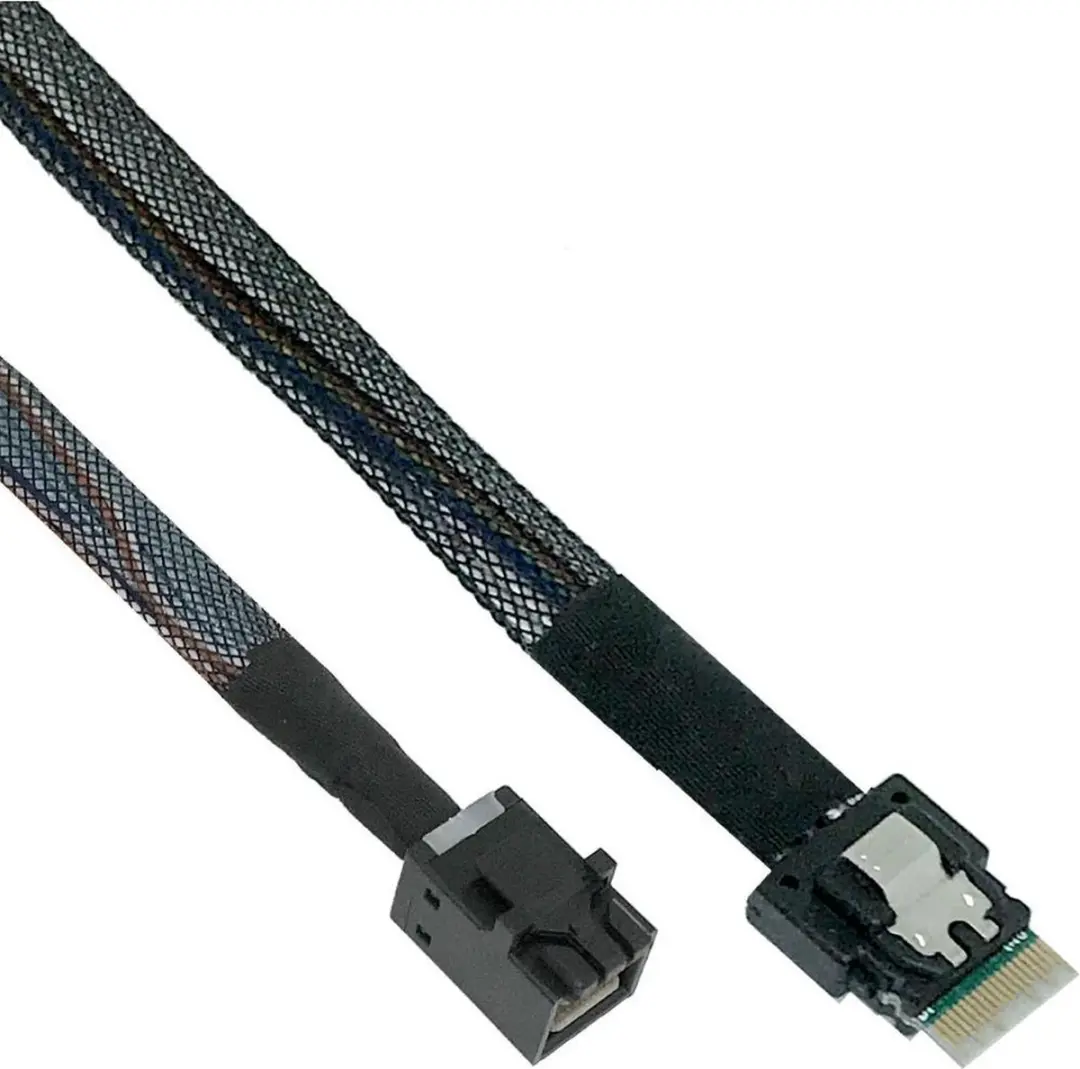 InLine Slim SAS-kabel SFF-8654 naar SFF-8643 24 Gb/s 1m - Zwart
