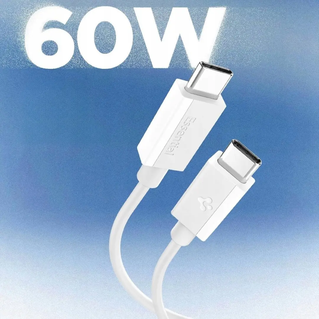 Spigen USB-C Kabel 60W PD 1m - Wit