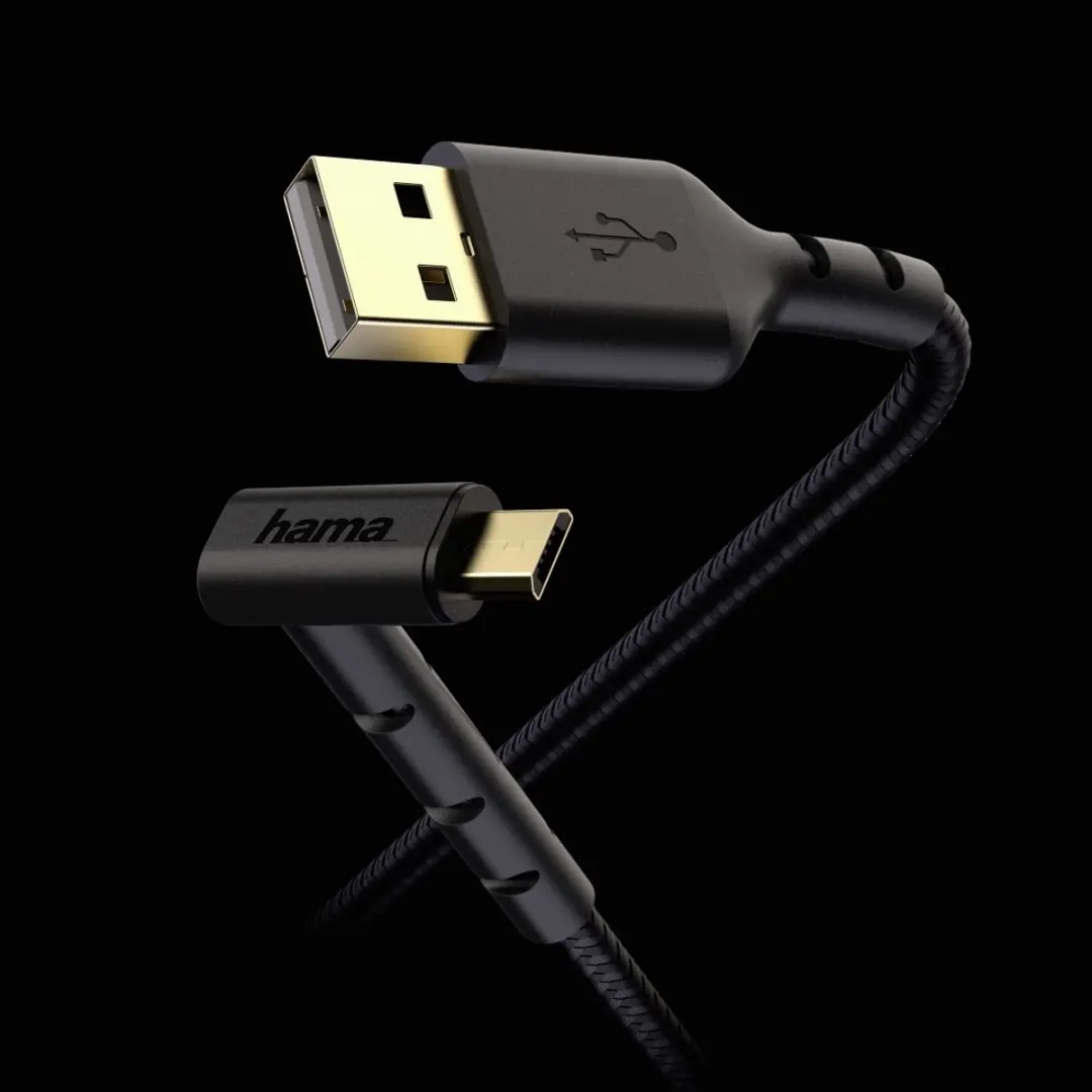 Hama USB-A naar micro-USB Oplaadkabel 1,5m - Zwart