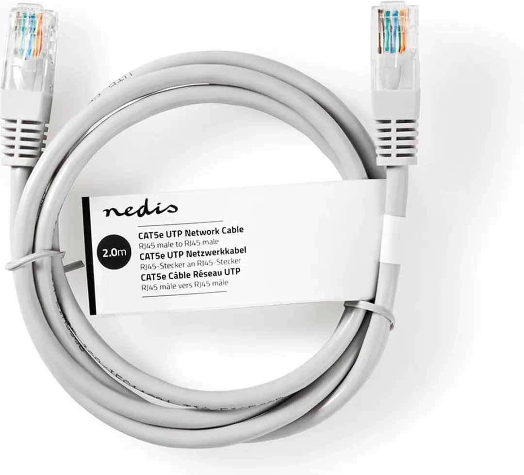 Nedis CAT5e Kabel 2m RJ45 - Grijs