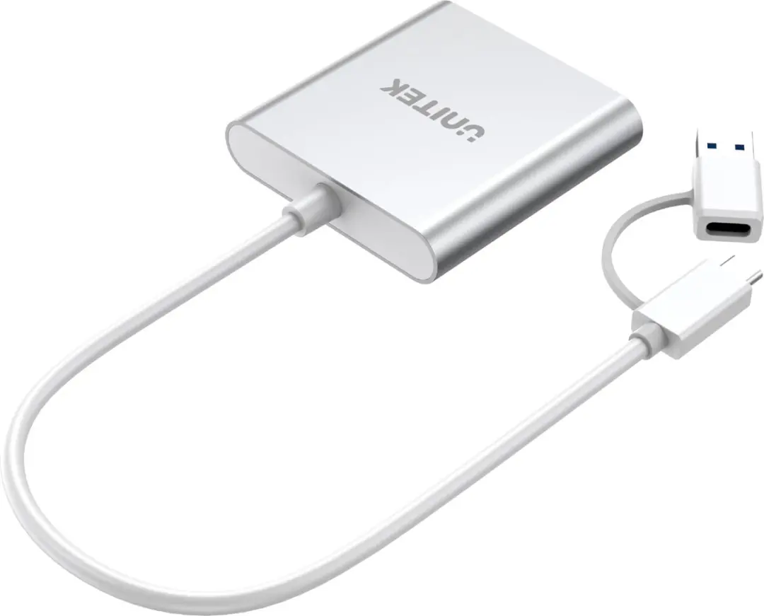 Unitek Y-9313D USB-C Kaartlezeradapter - Arctic Silver