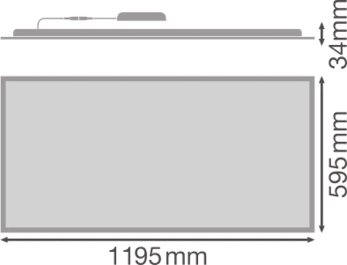 Ledvance LED Paneel Compact Aluminium 53W 5830lm - 120x60cm - 4000K