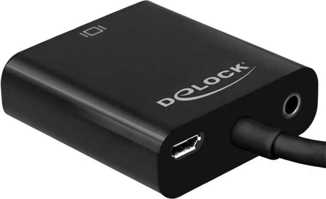 Delock HDMI Micro naar VGA Adapter met Audio - Zwart