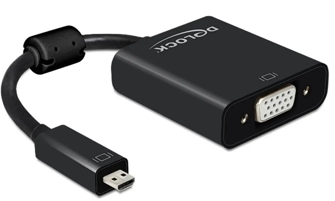 Delock HDMI Micro naar VGA Adapter met Audio