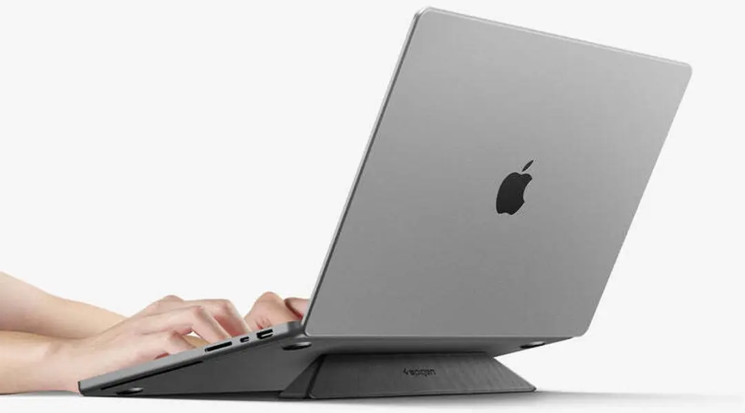 Spigen SlimFold LD201-S4 Laptopstandaard - Zwart