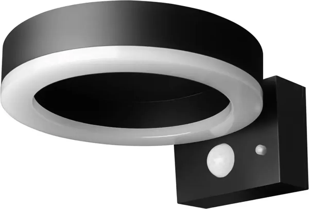 LEDVANCE Endura Style Solar Single Circle Wandarmatuur 6W - Warm wit - Zwart