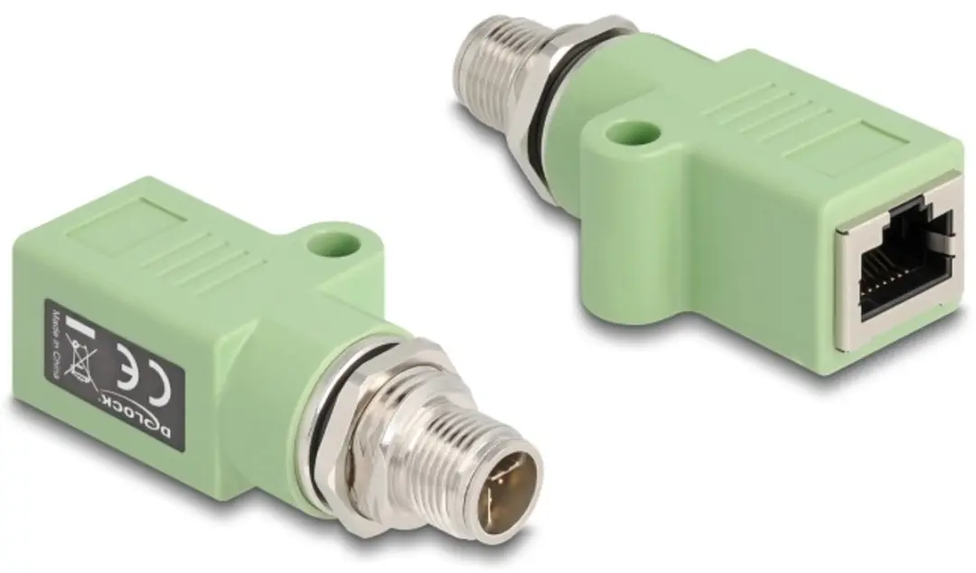 Delock M12 X-coded Adapter 8P M-RJ45 Cat.5e