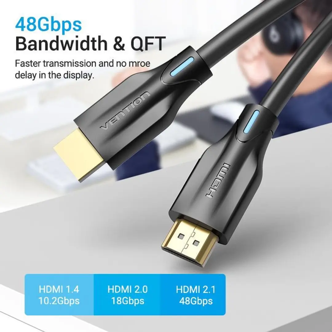 Vention HDMI-kabel 8K 60Hz 1m - Transparant