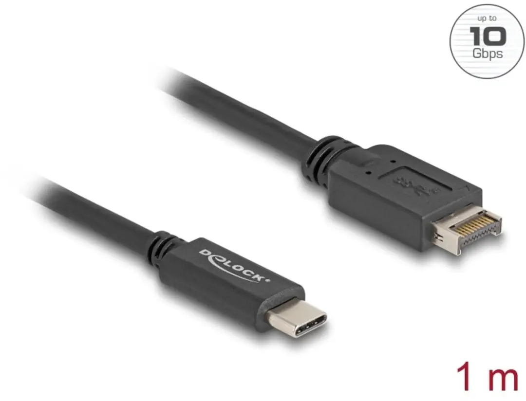 Delock USB 10 Gbps Cable USB Type-E Key A 20 pin male to USB Type-C™ male 1 m
