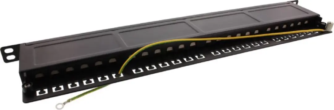 InLine CAT6a Patch Panel 24 Poorten - 0,5U - Zwart