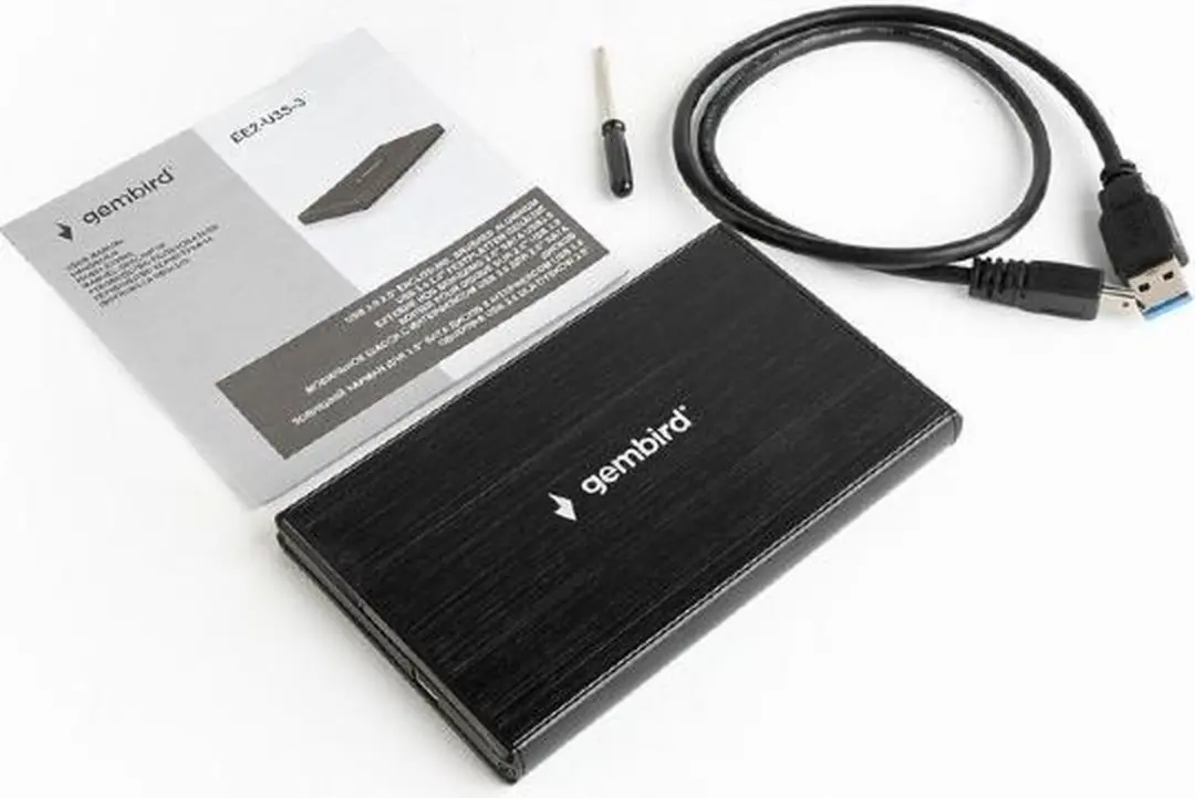 Gembird EE2 U3S 3 Externe HDD Behuizing 2.5" SATA - USB 3.0 - Zwart