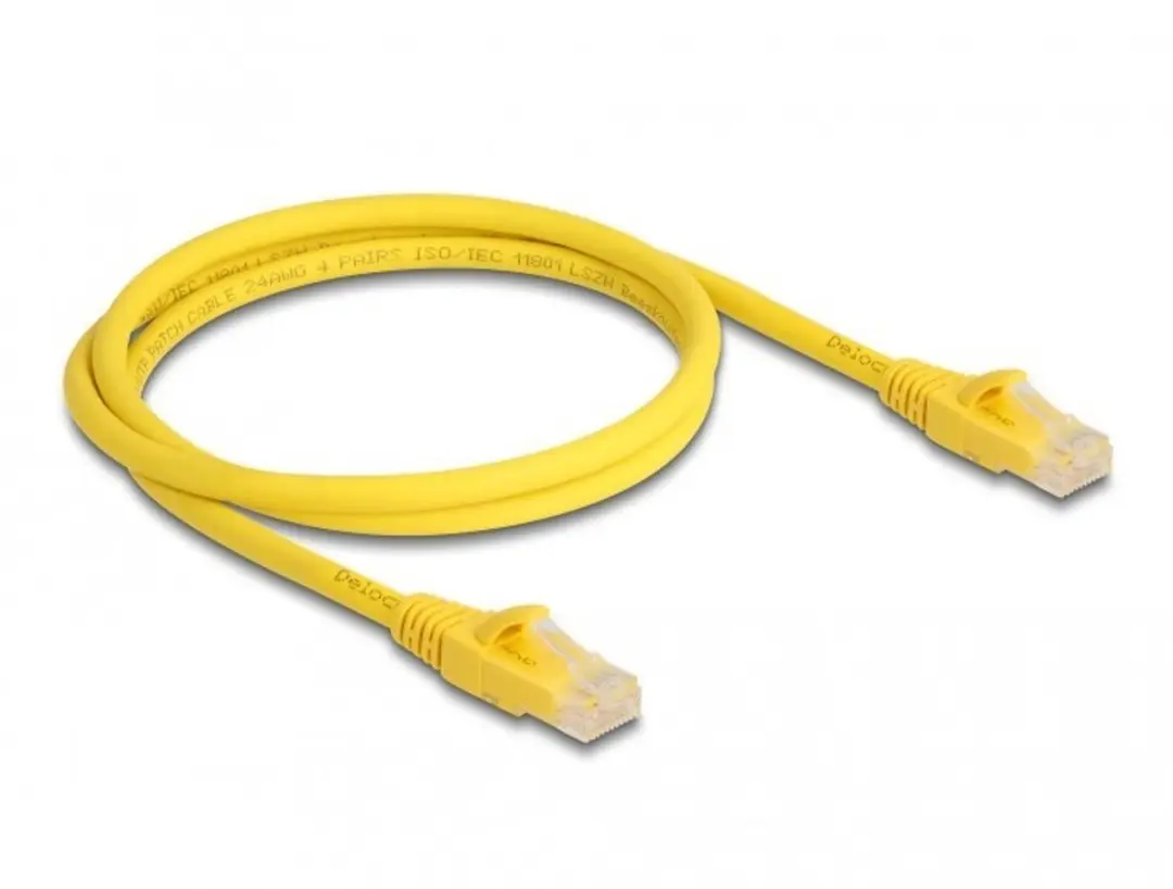 Delock RJ45 Cat.6A Kabel 1m - Geel