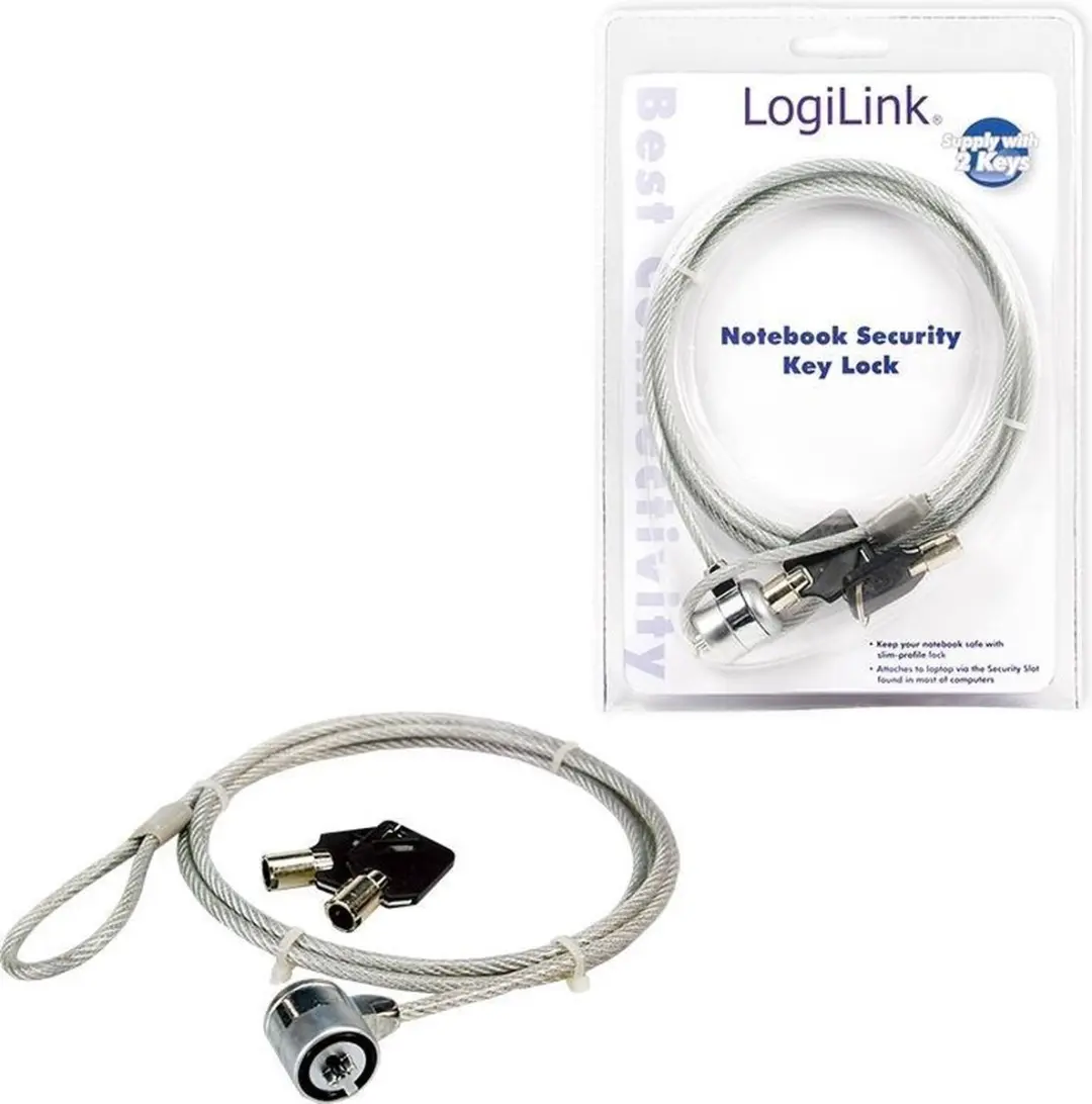 Logilink NBS003 Kabelslot - Notebookbeveiliging Zilver