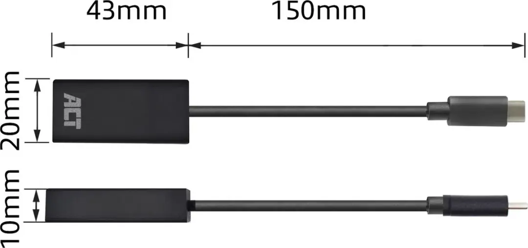 ACT AC7310 USB-C naar HDMI Adapter 4K 60Hz