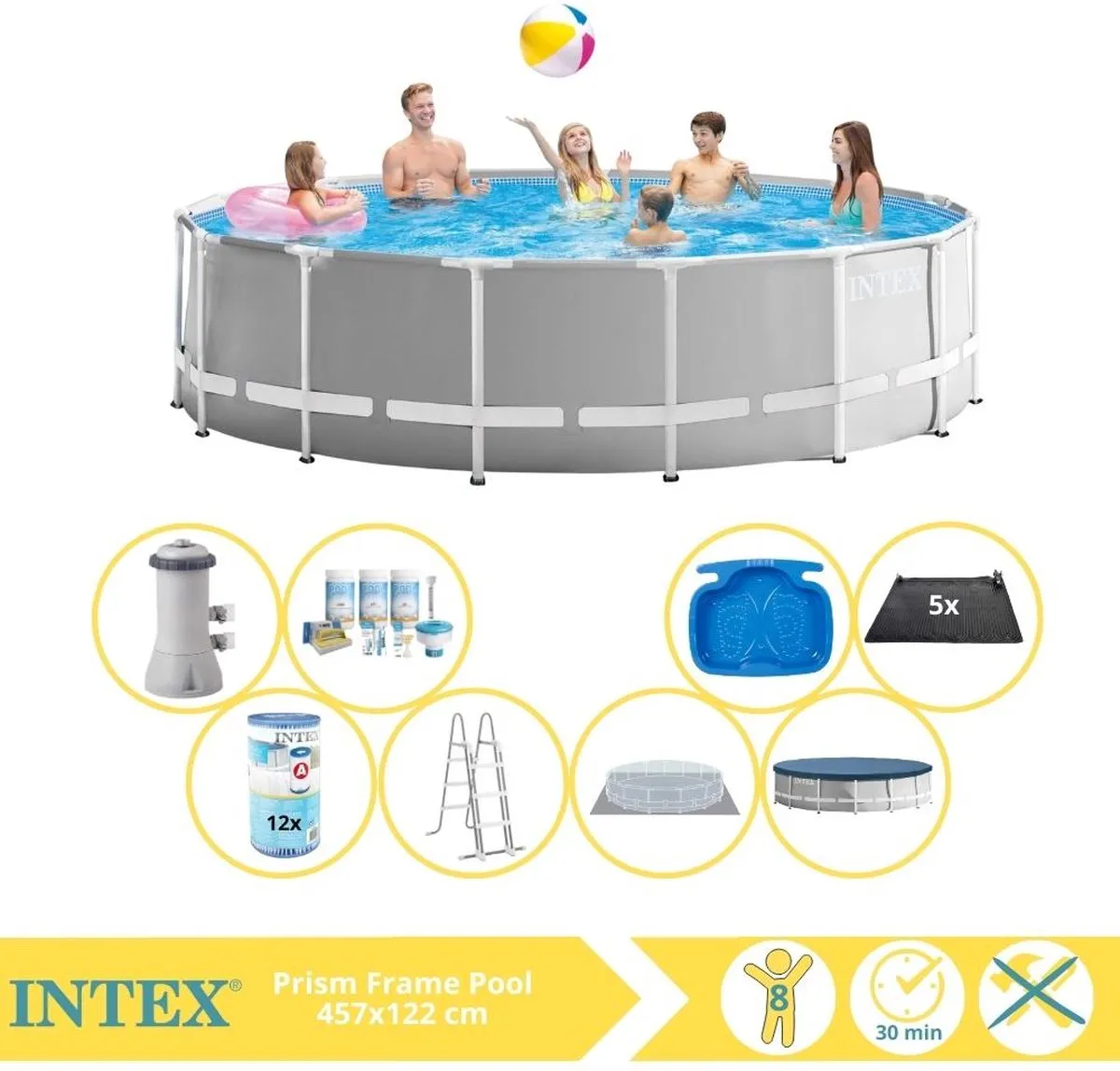 Intex Prism Frame 26726GN Opzetzwembad 457x122cm