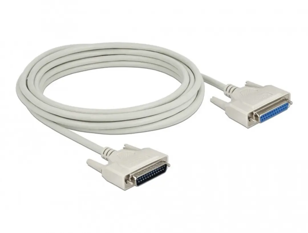 Delock Serial Kabel D-Sub 25 M-F 5m - Beige