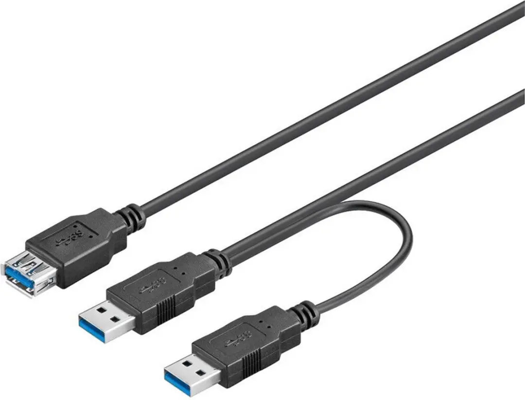 Goobay USB-A Y-adapter USB3.0 5Gbps 15W - 10 Stuks