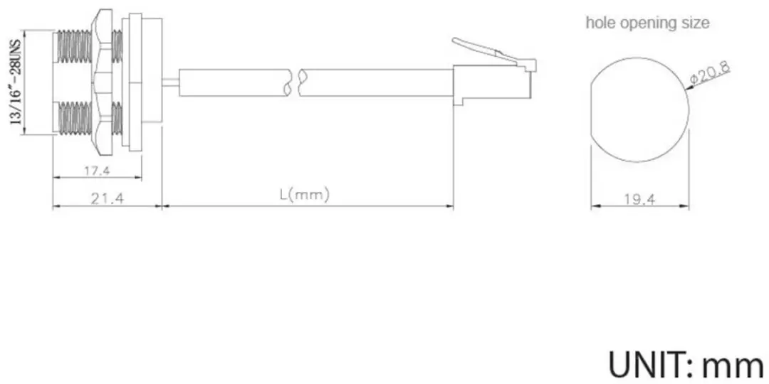 Tru Components TC-E13T-FR5-PWF/MR6-NCA-0.5PV-JD RJ45-bus - Zwart