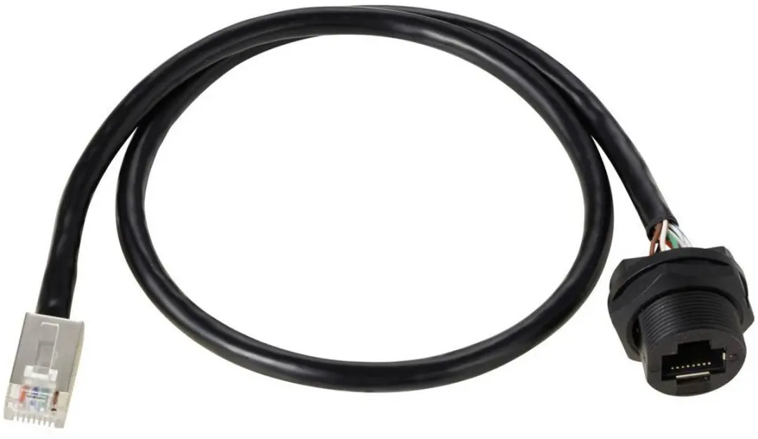 Tru Components TC-E13T-FR5-PWF/MR6-NCA-0.5PV-JD RJ45-bus - Zwart