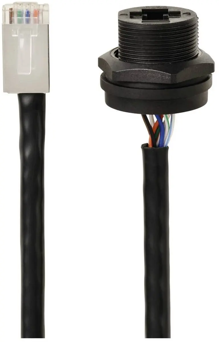 Tru Components TC-E13T-FR5-PWF/MR6-NCA-0.5PV-JD RJ45-bus - Zwart