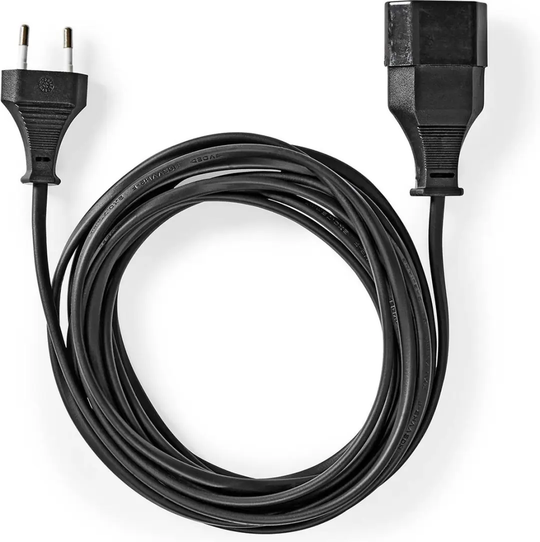 Nedis CEGL11085BK20 Stroomkabel 2.00m - Euro Male/Female - Zwart