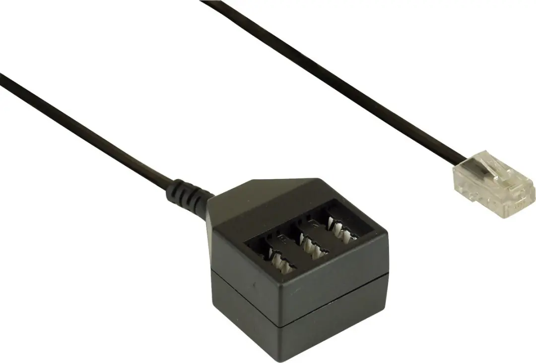 InLine TAE Adapterkabel RJ45 male naar TAE NFN 20cm - Zwart